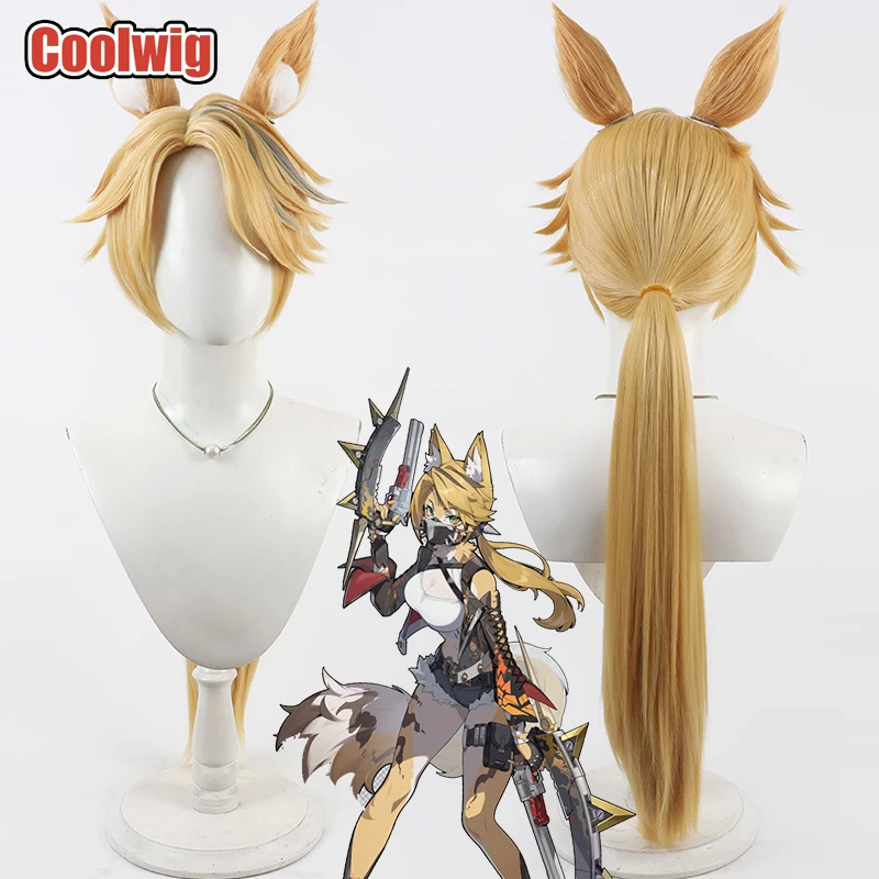 

Coolwig Synthetic Hair Pulchra Fellini Cosplay Wigs Zenless Zone Zero Pulchra Fellini 75cm Blonde Mixed Gray Wig Heat Resistant
