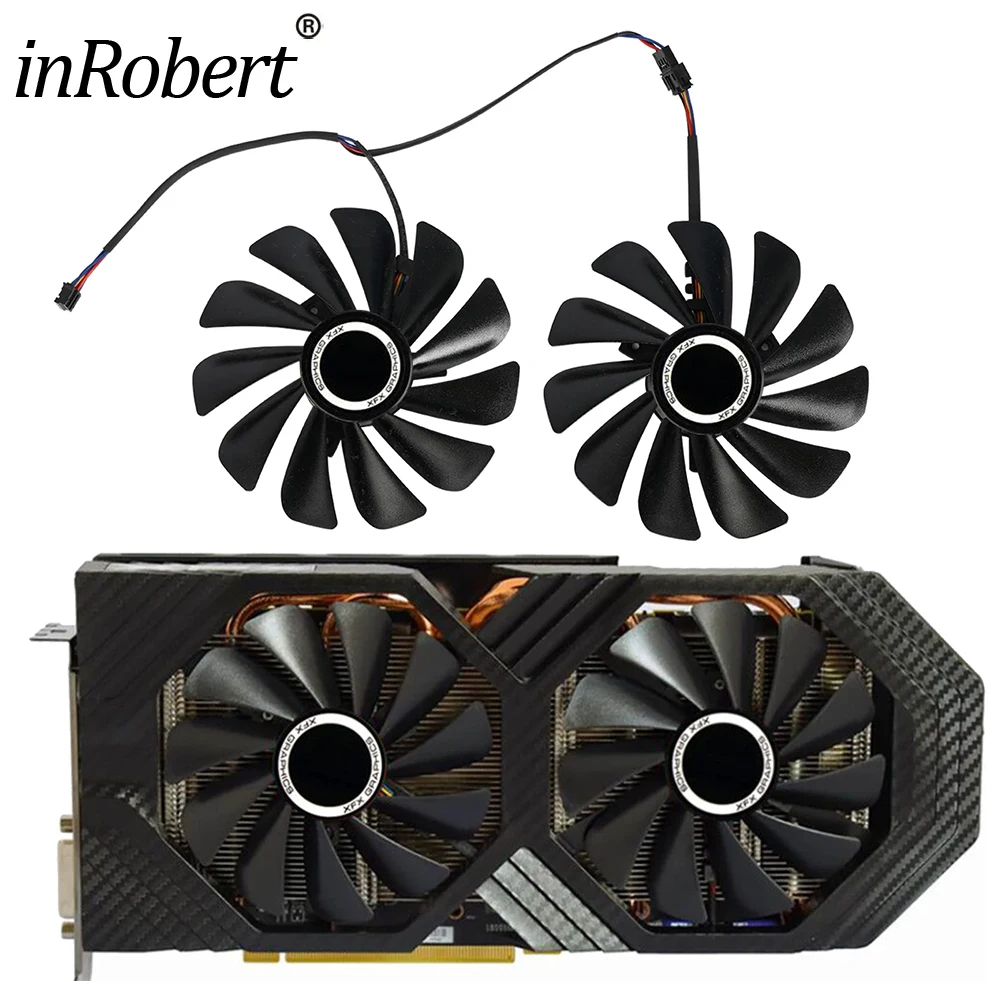 2pcs/set FDC10U12S9-C 95mm Alternative RX590 GPU Video Card Cooler fan For XFX RX 590/580 VGA Video Card Cooling