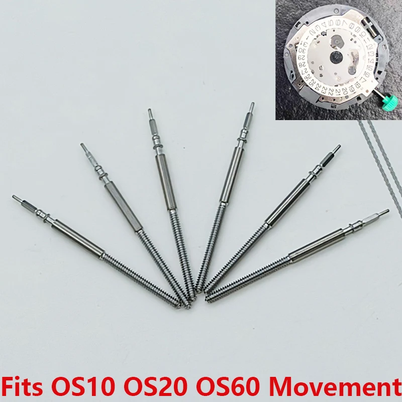 Watch Crown Stem Stainless Steel Spare Parts Fits OS10 OS20 OS60 Quartz Movement Watch Replacement Watch Crown Stem Parts