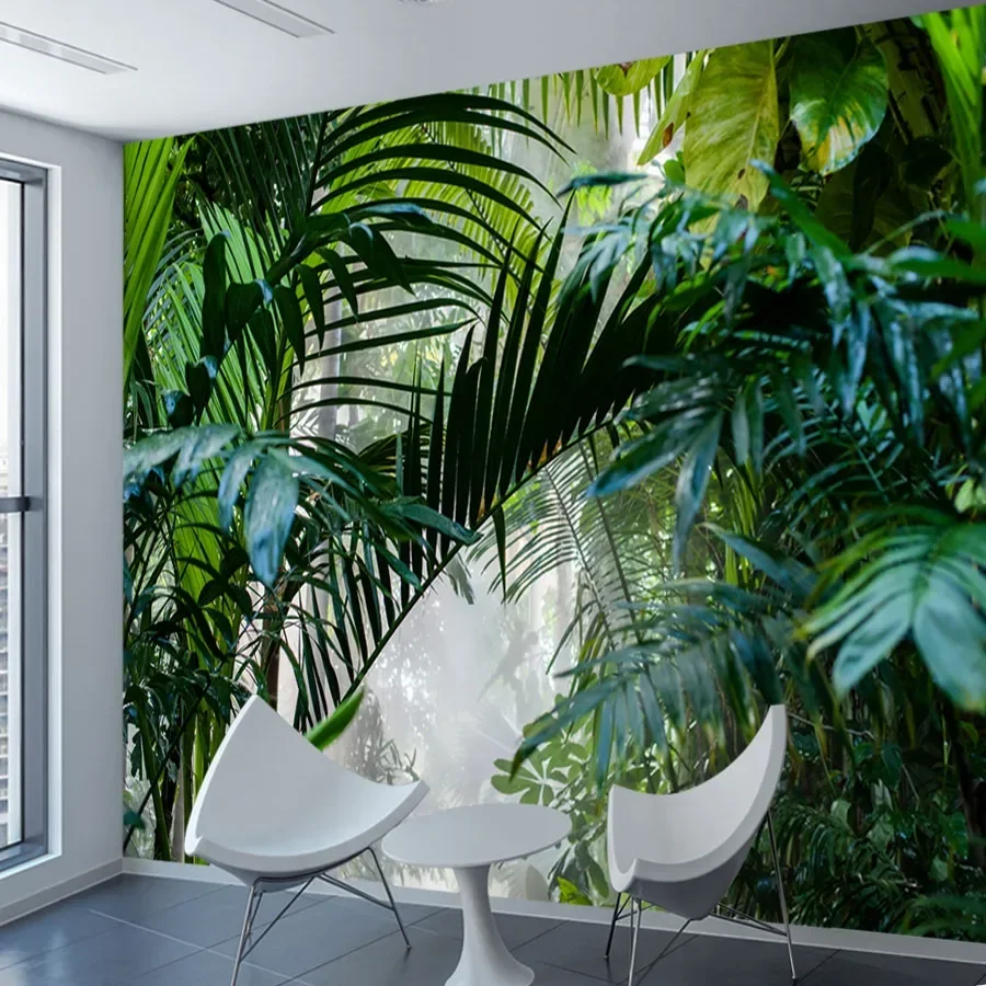 Removable Peel Stick Forest Wallpapers for Living Room Walls Papers Foggy Jungle Tree Leaves Decoracion Easy to Apply Sofa Mural