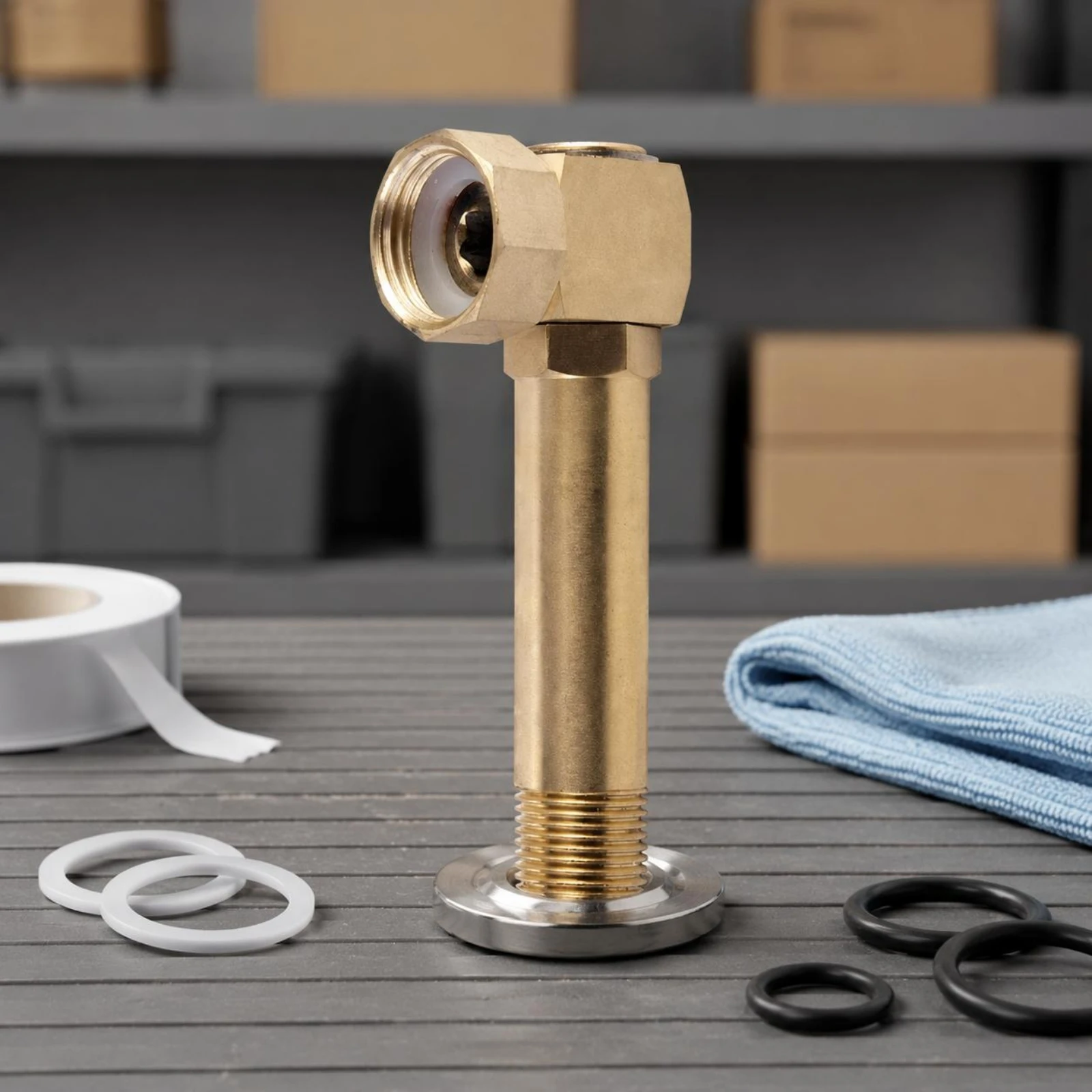 Hose Reel Swivel Elbow Compact Brass Swivel Elbow Lustrous Gold