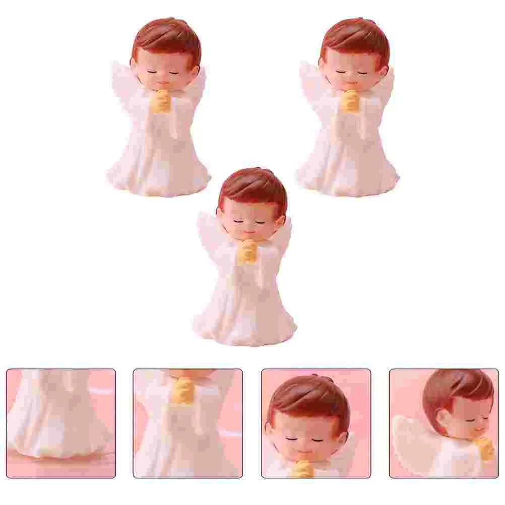 

3 Pcs Statue Plastic Craft Figurine Plastic Figurine Adornment Home Office Decor Novelty Gift Creative nament