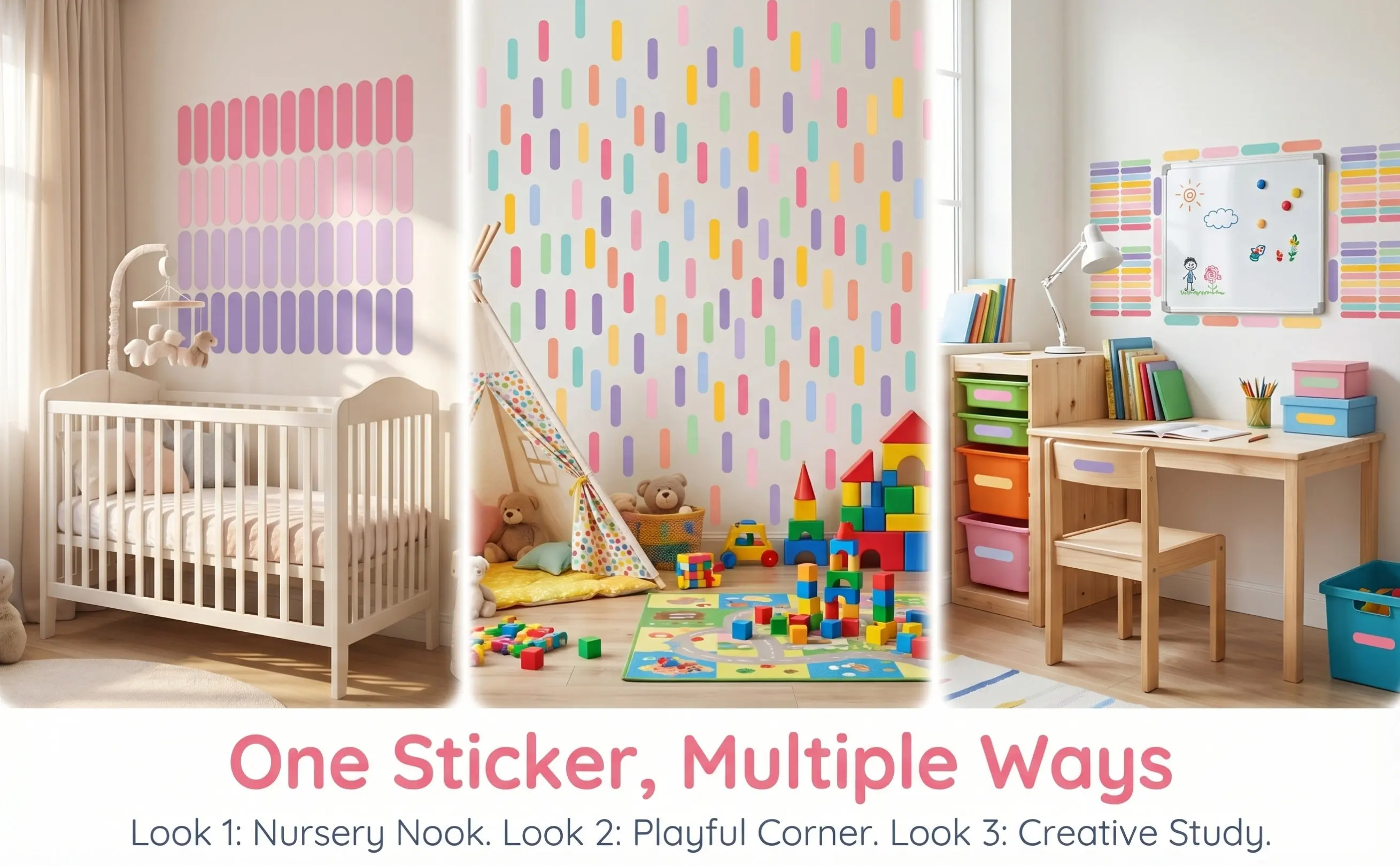 8Sheets Creative Colorful Wall Stickers Room Decor PVC Removable Decals Fine Workmanship Lasting Warm Ambience