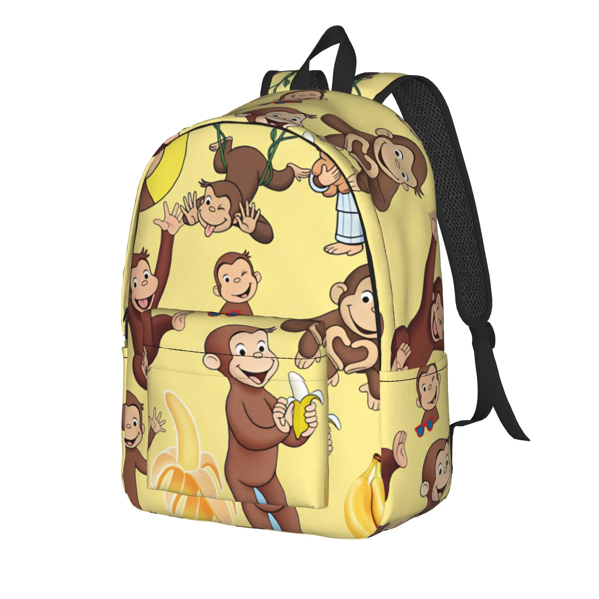 Curious George Banana Character Pack Backpack  Camping Backpacks Teen Custom Large School Bags Modern Rucksack