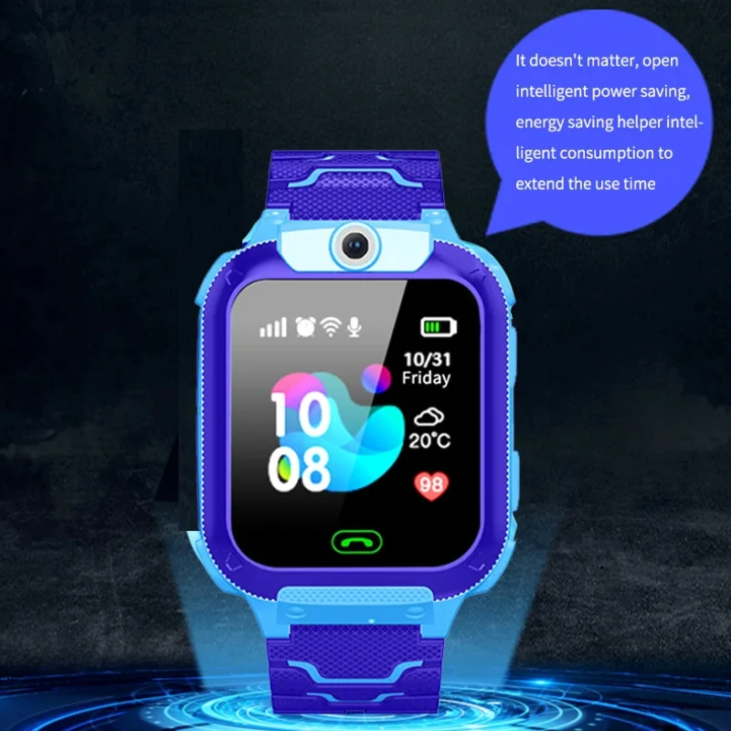 นาฬิกาอัจฉริยะสําหรับเด็กพร้อมกล้องและฉุกเฉิน SOS – นาฬิกา GPS หน้าจอสัมผัสกันน้ําสําหรับเด็กอายุ 4-12 ปี