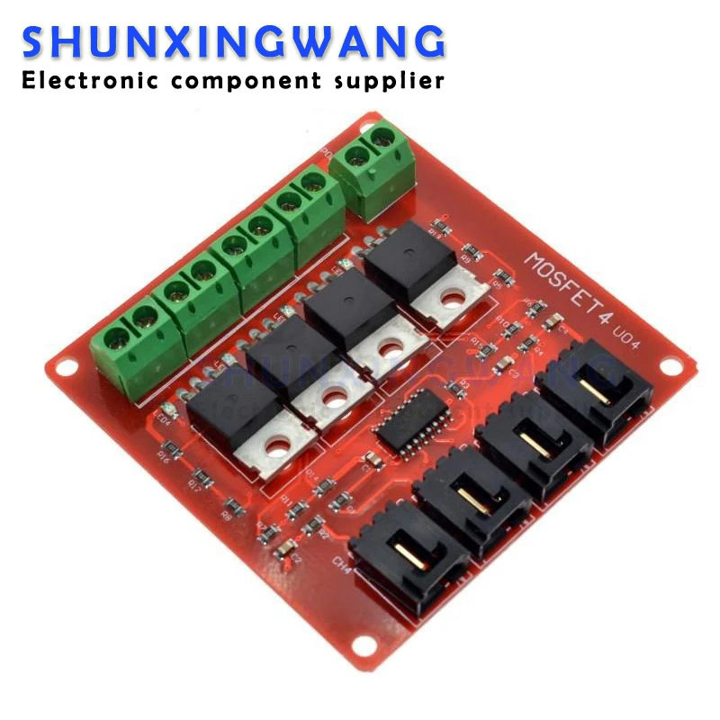 4 Channel Way Route MOSFET Button IRF540 V4.0+ MOSFET Switch Module For Arduino DC Motor Drive Dmimmer
