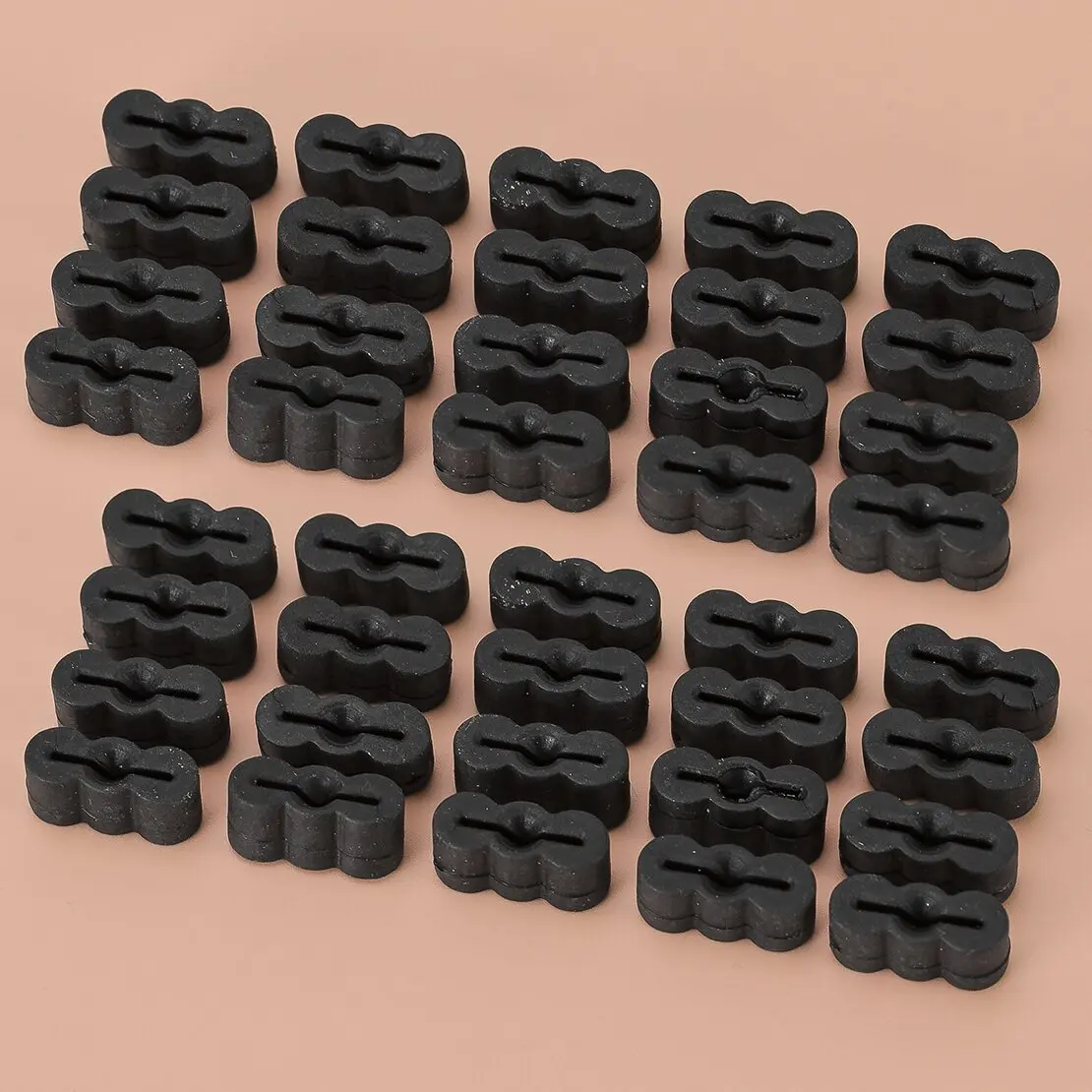 20Pcs Rubber End Stopper Bumper Black Fit for Full Extension Drawer Slide image 2