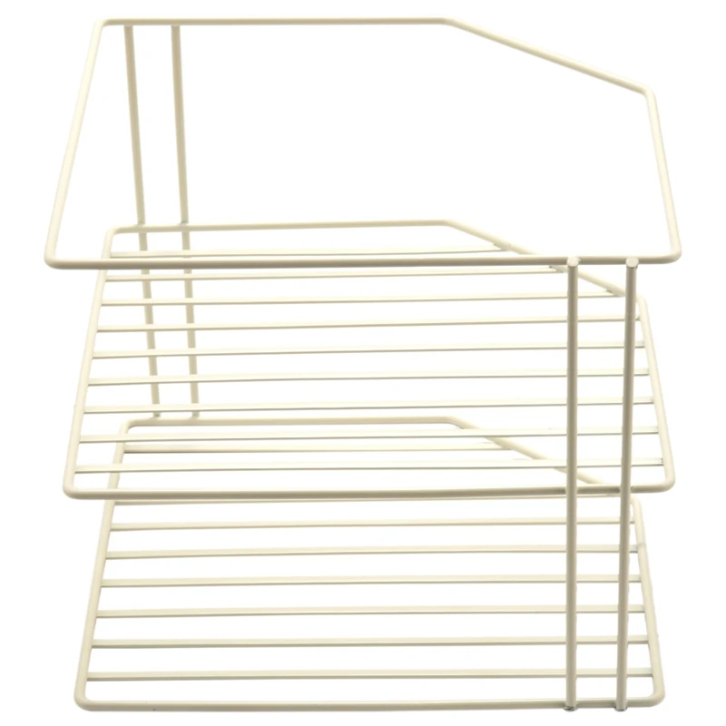 

3-Tier Kitchen Corner Shelf Rack-Metal Frame-Rust Resistant Finish-Cups, Dishes, Cabinet & Pantry Organization-Kitchen (9 X 8 In