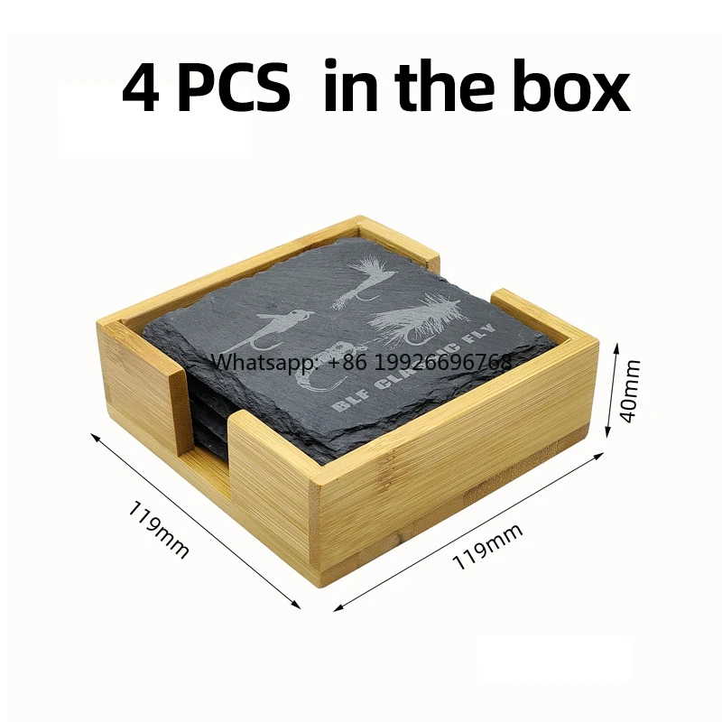 

Creative Fly Fishing-Themed Slate Coasters Fishing Tools & Accessories factory