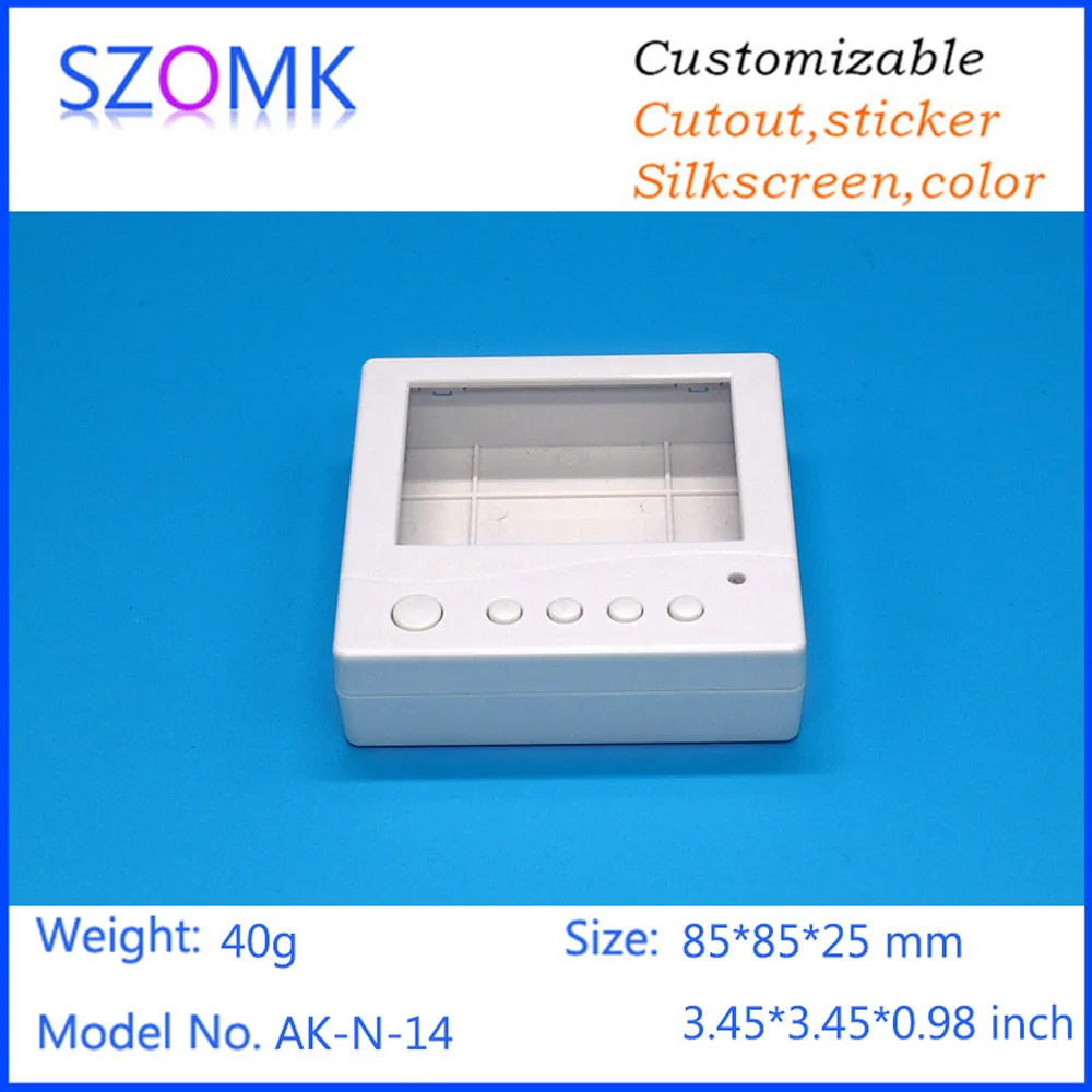 SZOMK Plastic box for electronics project 1 piece 85*85*25mm white enclosure electronics plastic LCD shell junction box