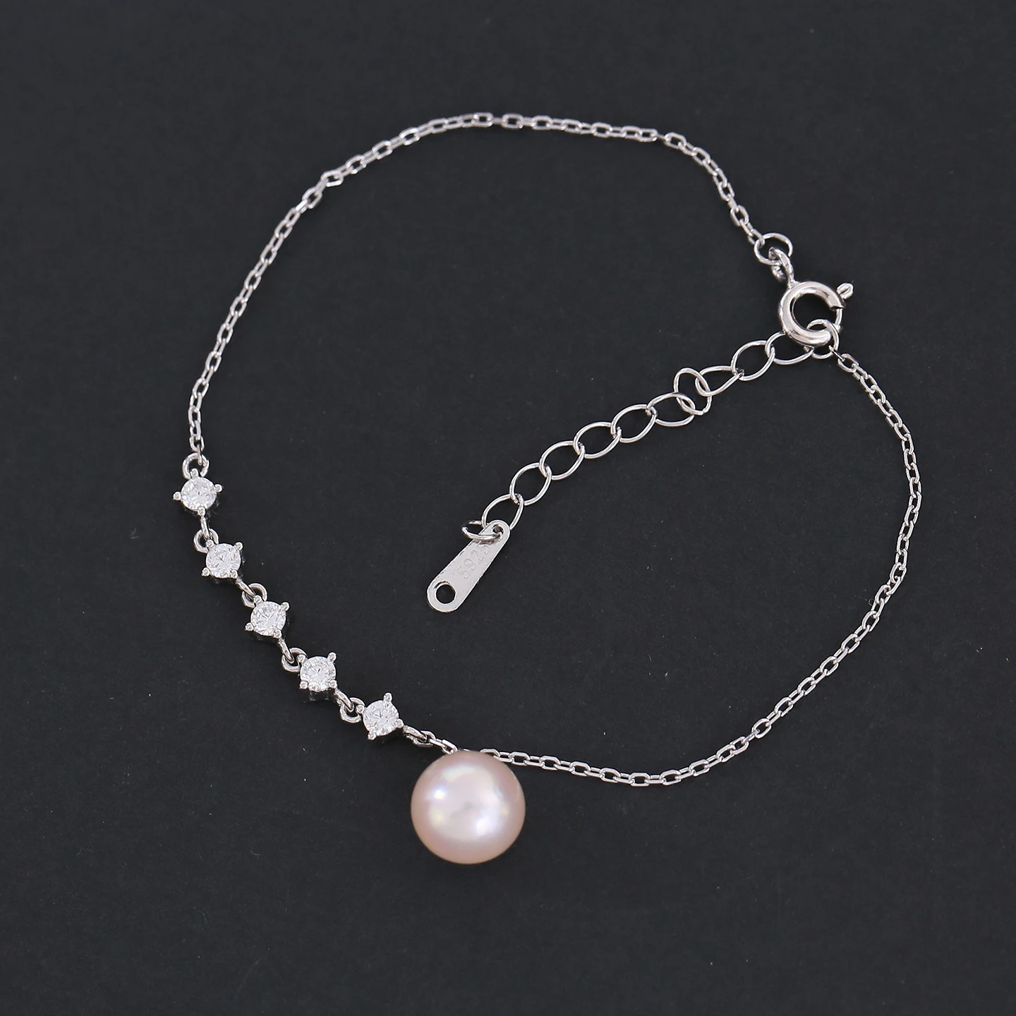 S925 Sterling Silver Bracelet Mountings ADJUSTABLE Bangle Findings Jewelry Parts Fittings Accessories for 5-10mm Pearls 3pcs/lot