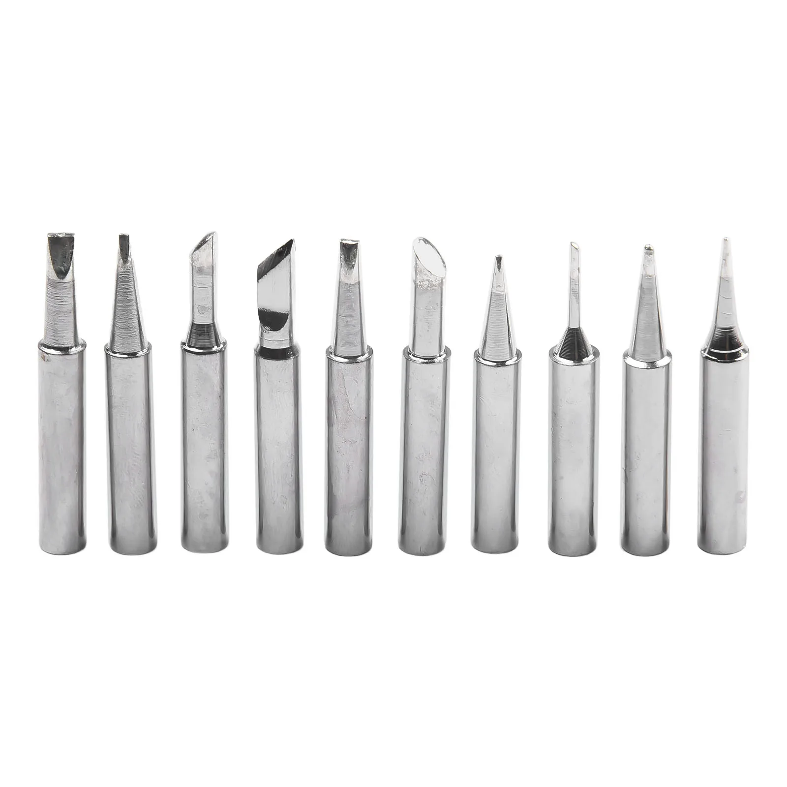 10Pcs/set Soldering Iron Tips 900M-T Lead-Free Welding Head For 936 942 907-ESD 852 Rework Station Soldering Tool Equipment