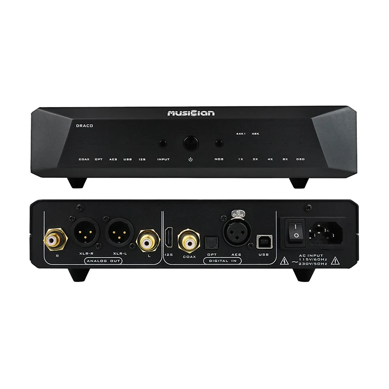 MUSICIAN Draco R2R DAC I2S/Coaxial/Optical/AES Blanced/USB input RCA/XLR balanced output ALTERA CHIP R2R decoder