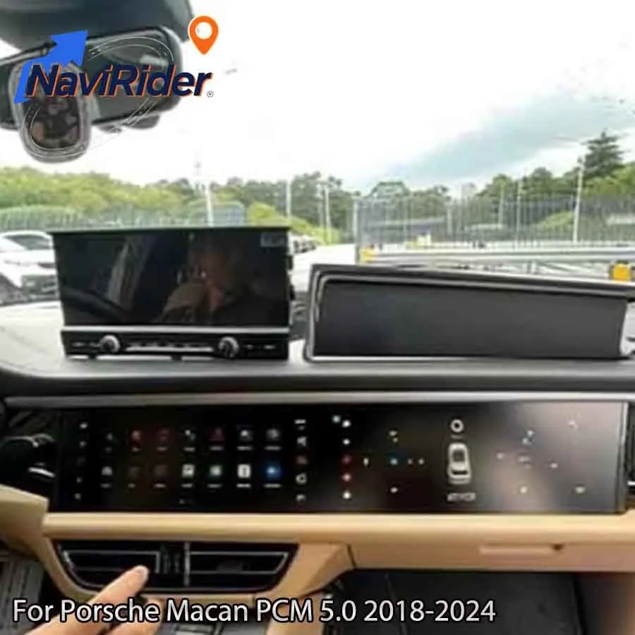 

Двойной экран 12.3+12.3 дюйма для Porsche Macan PCM 5.0 2018-2024, навигационная система, GPS, CarPlay, Android Auto, мультимедийный проигрыватель