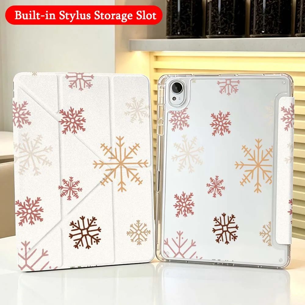 Gold Snowflake Sticker Case For Huawei Honor Matepad Pad X10 X9 GT Pro V9 9 Air SE 12X 11.5 11 13.2 11.5s inch Foldable Tablet