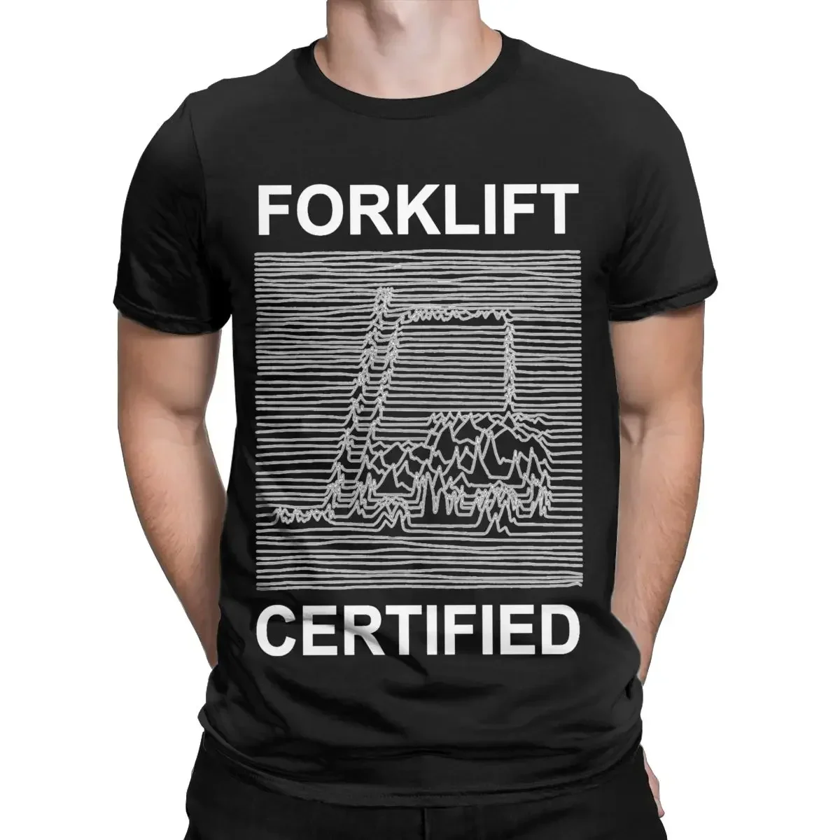 Forklift sertifikalı operatör T Shirt erkekler için saf pamuk Hipster tişört O boyun Tee gömlek kısa kollu giyim baskılı