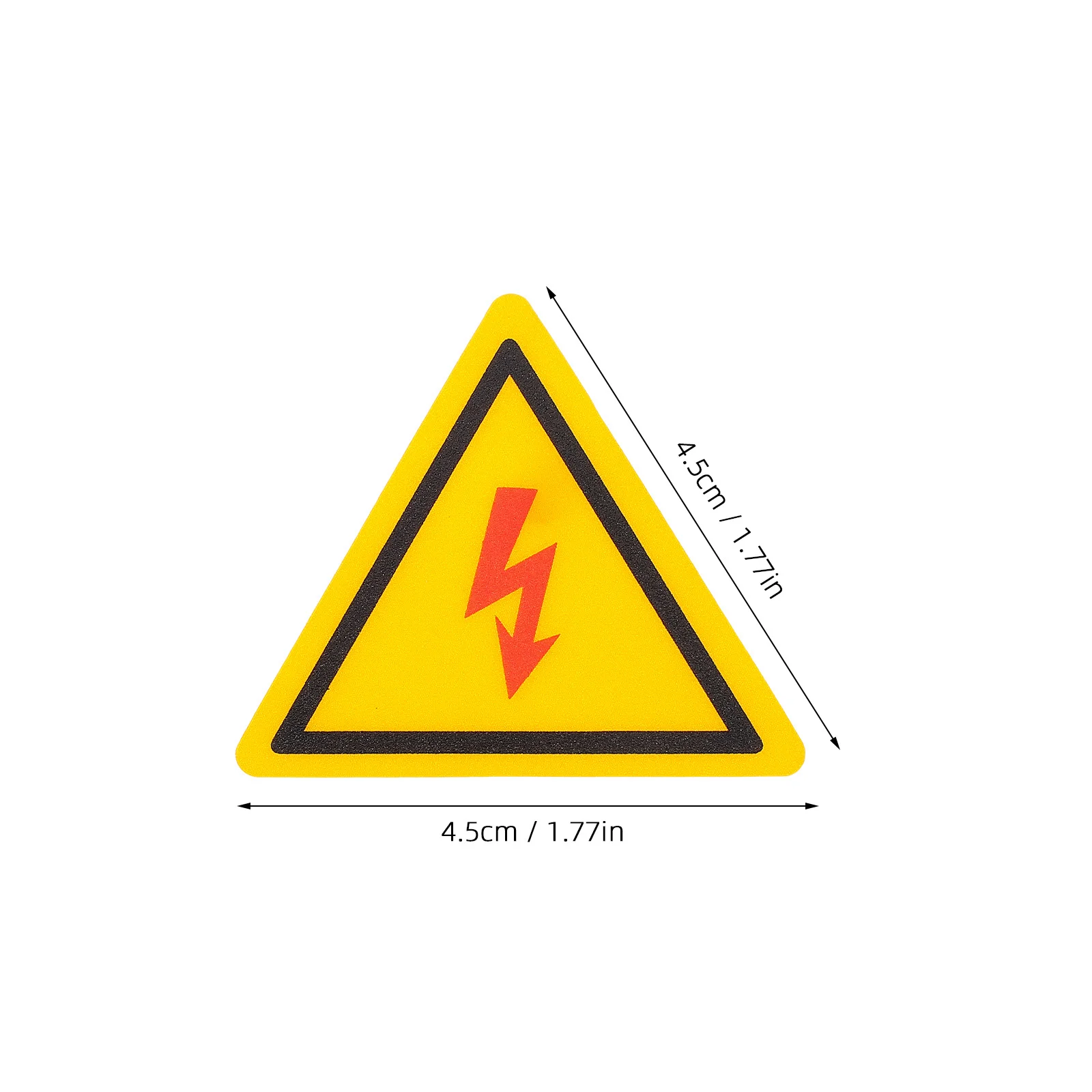 2Pcs High Voltage Caution Stickers Triangular Shape Oil Resistant Electrical Warning Signs Workspace Safety Labels