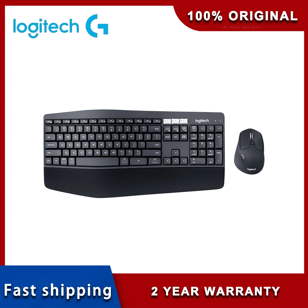 

100%Original Logitech MK850 Wireless Bluetooth Keyboard Mouse Set Dual Mode Connection with Palm Rest Mac ipad computer keyboard