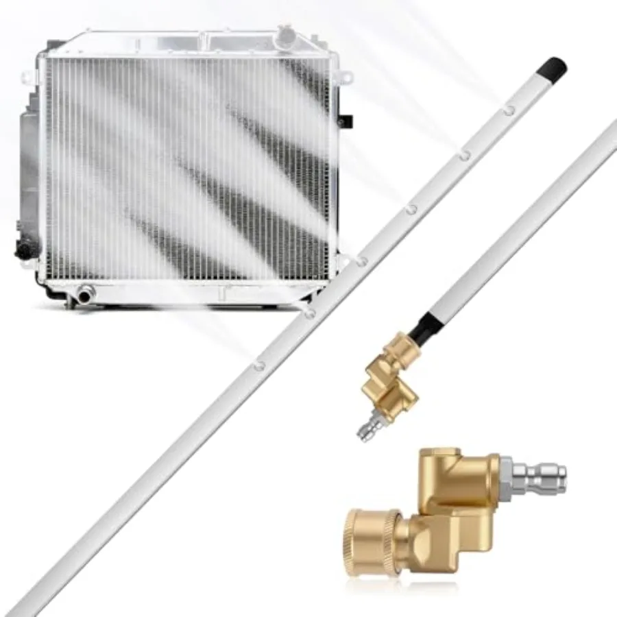 

40" Upgraded Radiator Cleang Wand 4500PSI Ticken Water and Air Radiator Cleaner Wand 6 ole Radiator Cleaner Tool for Car Truck