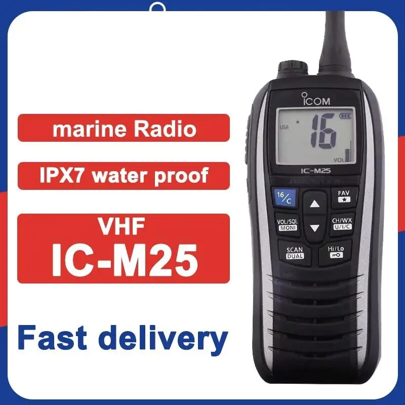 Top! IC-M25 VHF Marine Radio Marine Walkie Talkie VHF Transceiver