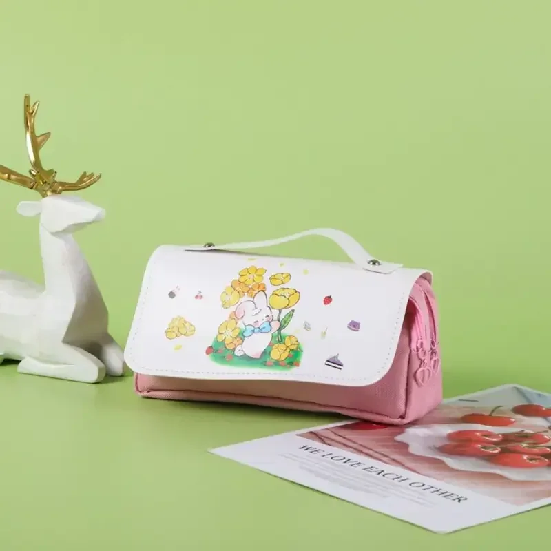 Decompressiepennenzak Creatieve Draagbare Etui Met Grote Capaciteit, Drielaags Potlooddoos Cadeau