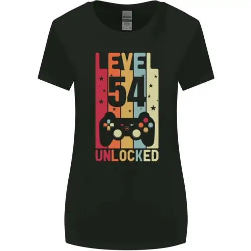 54th Birthday 54 Year Old Level Up Gamming Womens Wider Cut T-Shirt