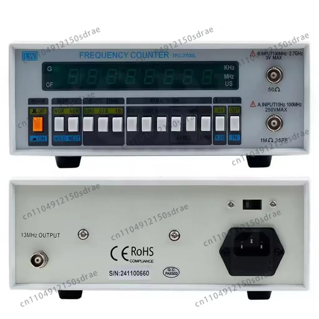 NEW TFC-2700L Multi-function High-precision Frequency Meter LED Display Instrument 10HZ-2.7GHZ High-resolution Frequency Meter