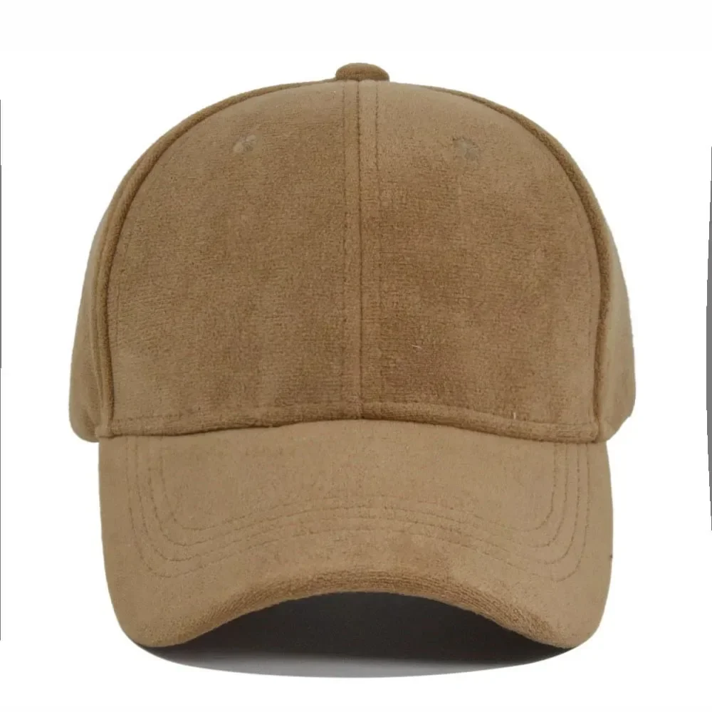 Fashion Suede Baseball Caps For Men Women Autumn Winter Solid Retro Snapback Hip Hop Hat Unisex Street Adjustable Sun Visor Caps image 2