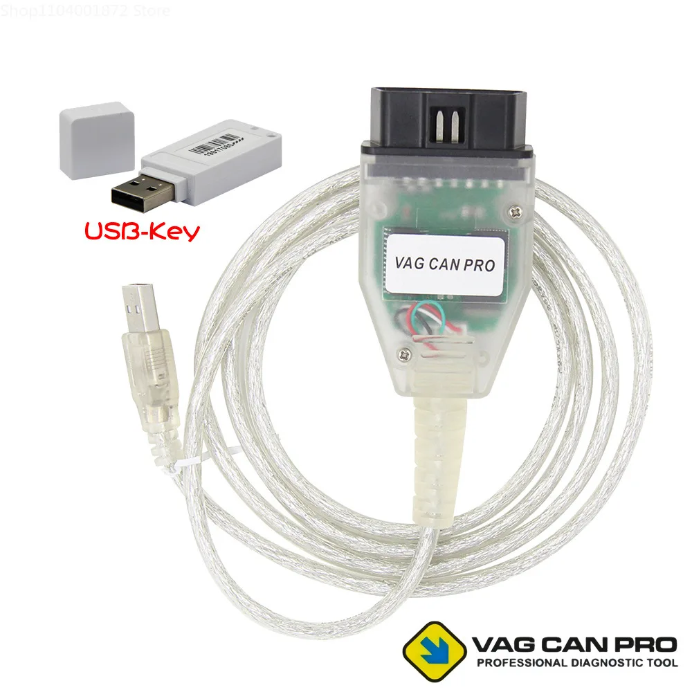 New VAG CAN PRO V5.5.1 with FTDl FT245RL VCP OBD2 Diagnostic Interface USB Cable Support Can Bus UDS K Line Works for AUDI/VW