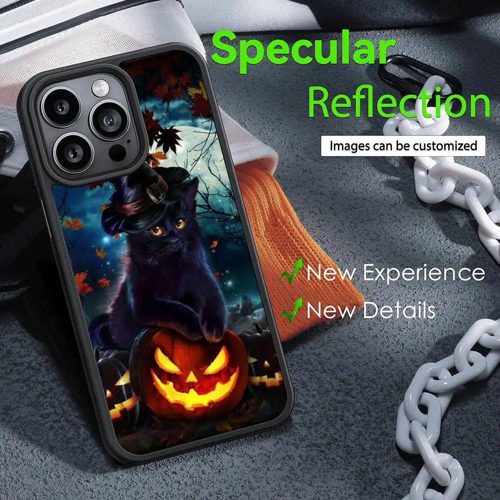 

Halloween Cute Kitten Phone Case For iPhone 16 15 14 13 12 11 Pro Xs Max Mini Plus Celulares Hard Funda