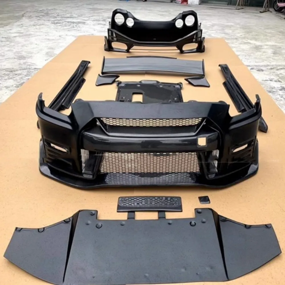 Car Bodt Kit Front Rear Bumper Grille Mask Assembly For Nissan GTR35 Modified Side Skirt Tail Wing Auto Accessories