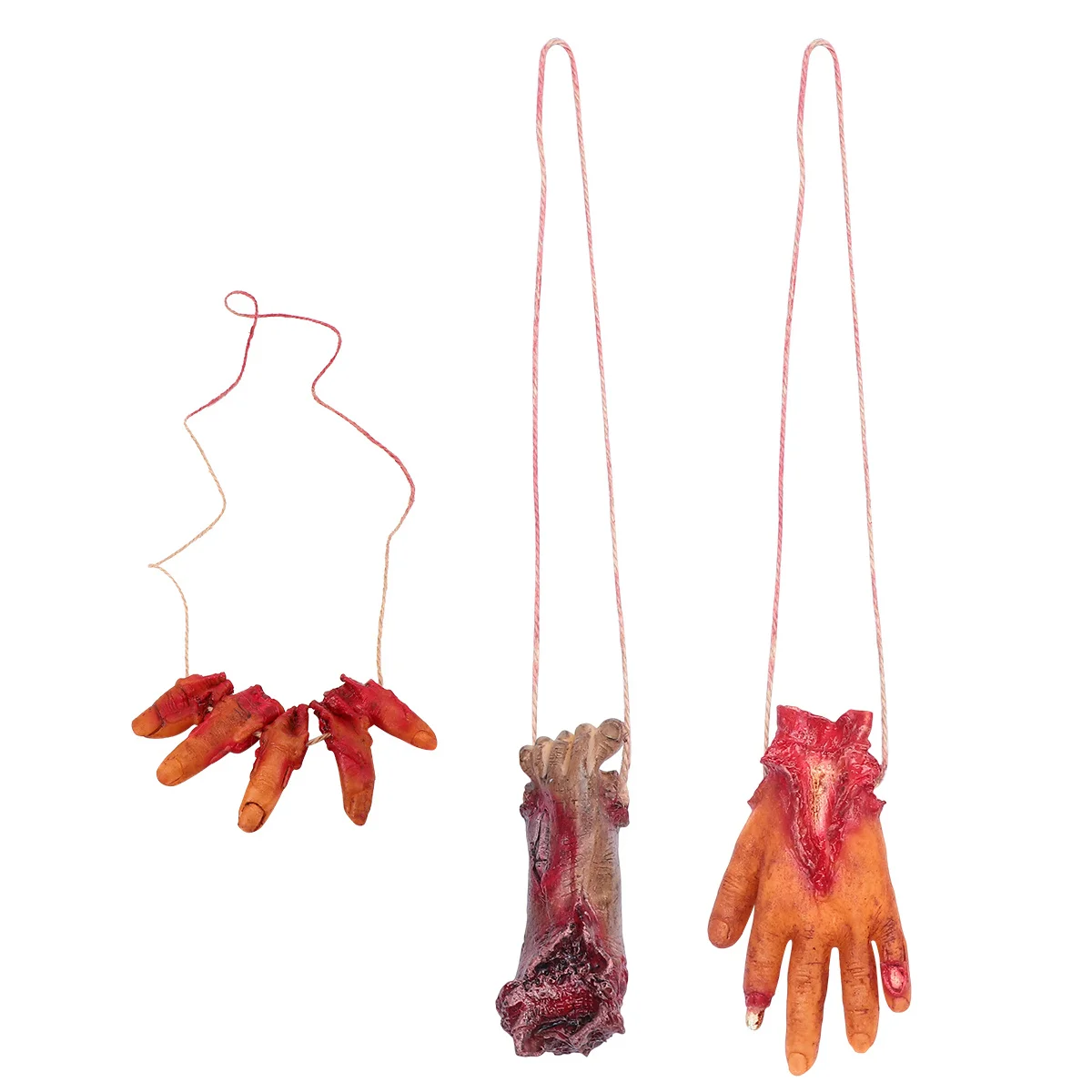 3 pezzi decorazione horror di Halloween mano rotta appesa forma unica facile installazione porta del giardino atmosfera festosa ornamenti per organi