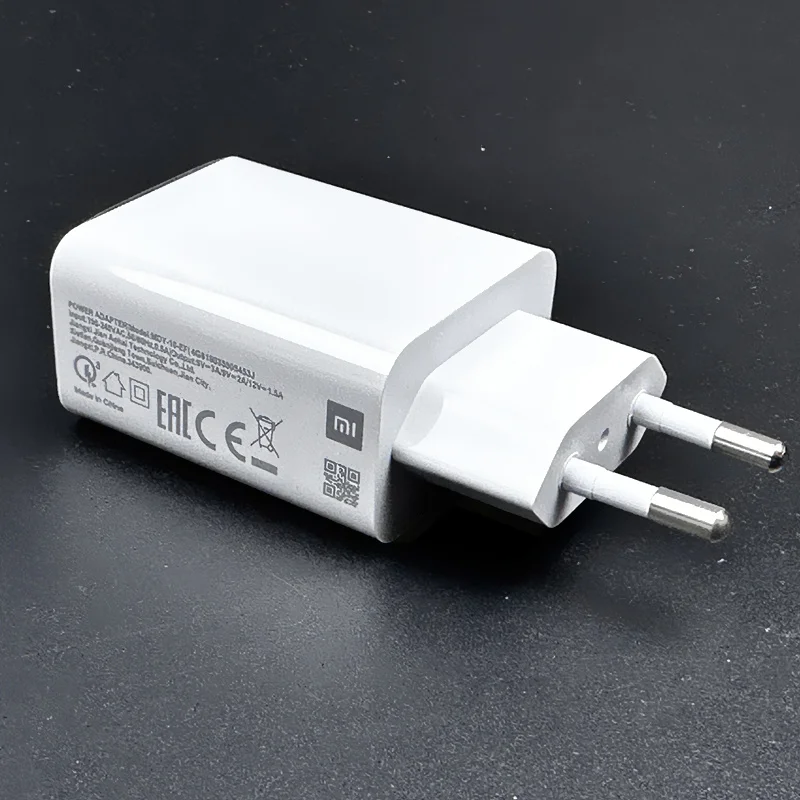 شاومي-شاحن سريع مع كبل من النوع C ، محول شحن سريع ، الاتحاد الأوروبي QC ، MI 9 ، 10 Lite ، Redmi Note 7 ، 8 ، 10 ، K20 Pro ، W