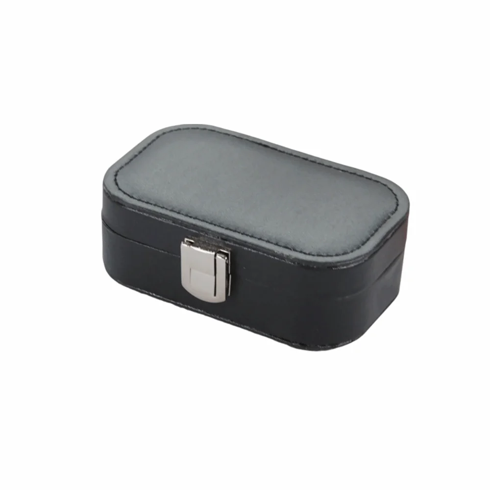 Portable Macaron Color Jewelry Storage Box Dustproof Snap Button Jewelry Storage Case Mini Size Jewelry Display Plate Travel Use