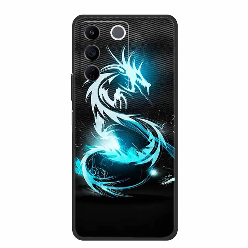Phone Case For Vivo T2 Back Cover Case Black Silicone Shockproof Soft Coque Funda For Vivo T2 Case T 2 Capas Para For VivoT2 Bag