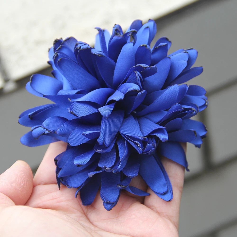 10 センチメートル大シフォン人工模擬生地造花結婚式の装飾女の子帽子アクセサリー DIY 造花