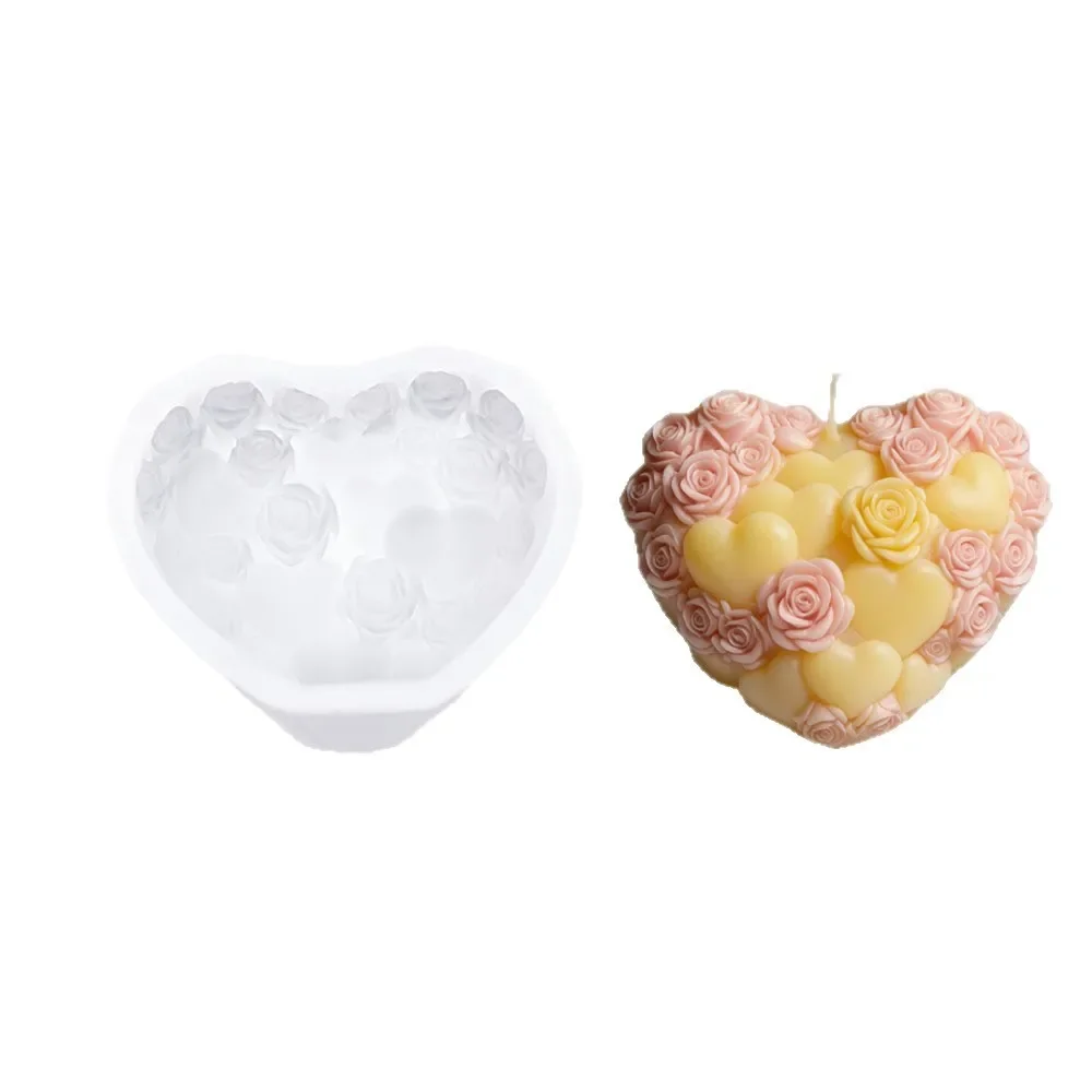 Nuevo Molde de Silicona Premium 2026 con Forma de Flor y Corazón para Velas Aromáticas, Jabones, Resina, Chocolate y Repostería