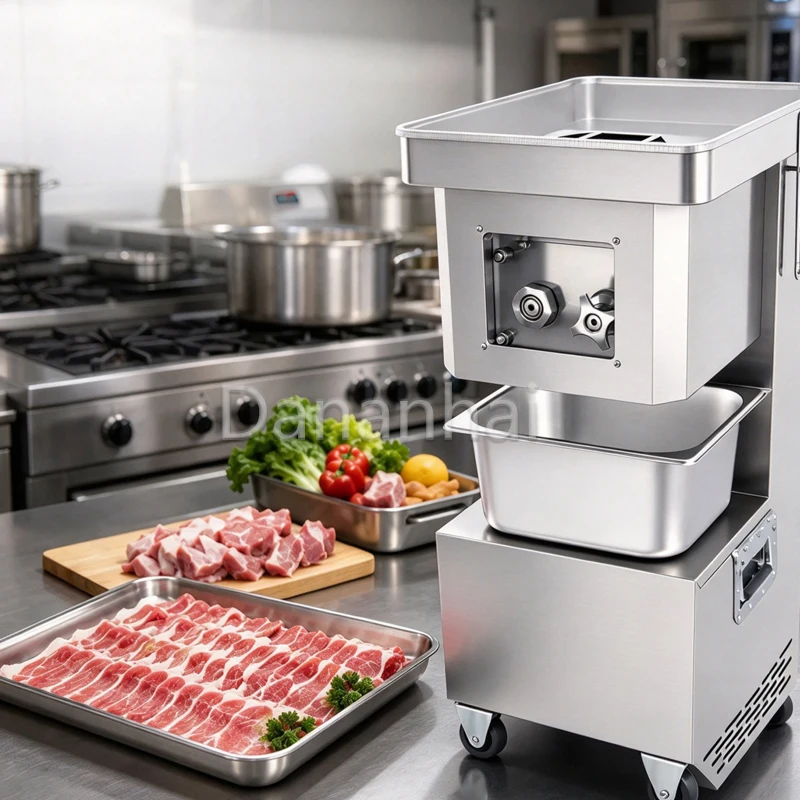 Food Cutting Machine Commercial Electric Meat Slicer Stainless Steel Deli Tool For Meat Processing