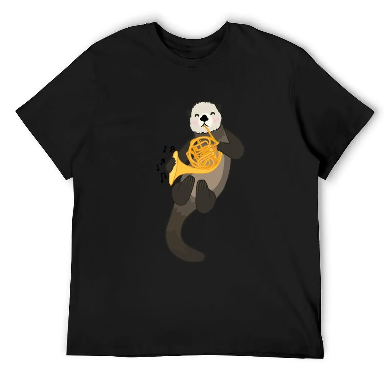

French Horn Sea Otter T-Shirt tshirts personalised boys whites plus size clothes mens tall t shirts