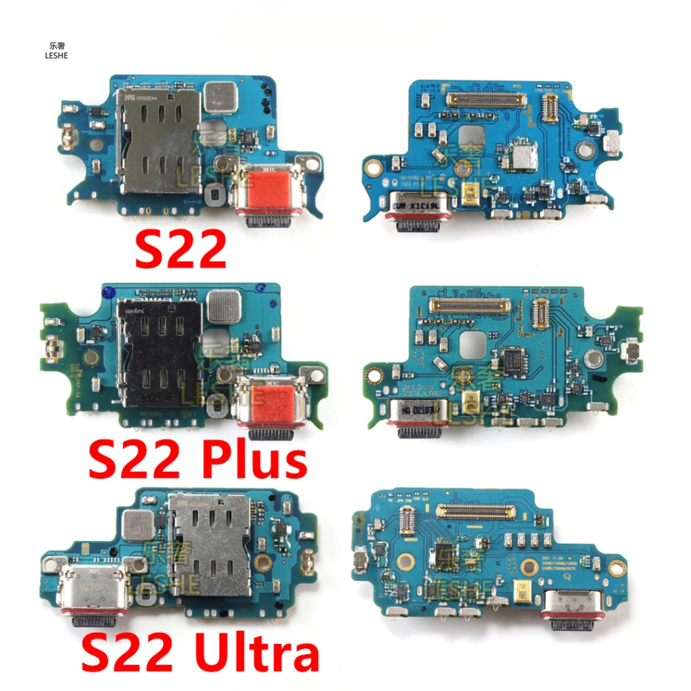 For Samsung S22 Plus S22 Ultra S908B S908U S901B S901U  S906U S906B USB Charging Port Connector Board Flex Cable
