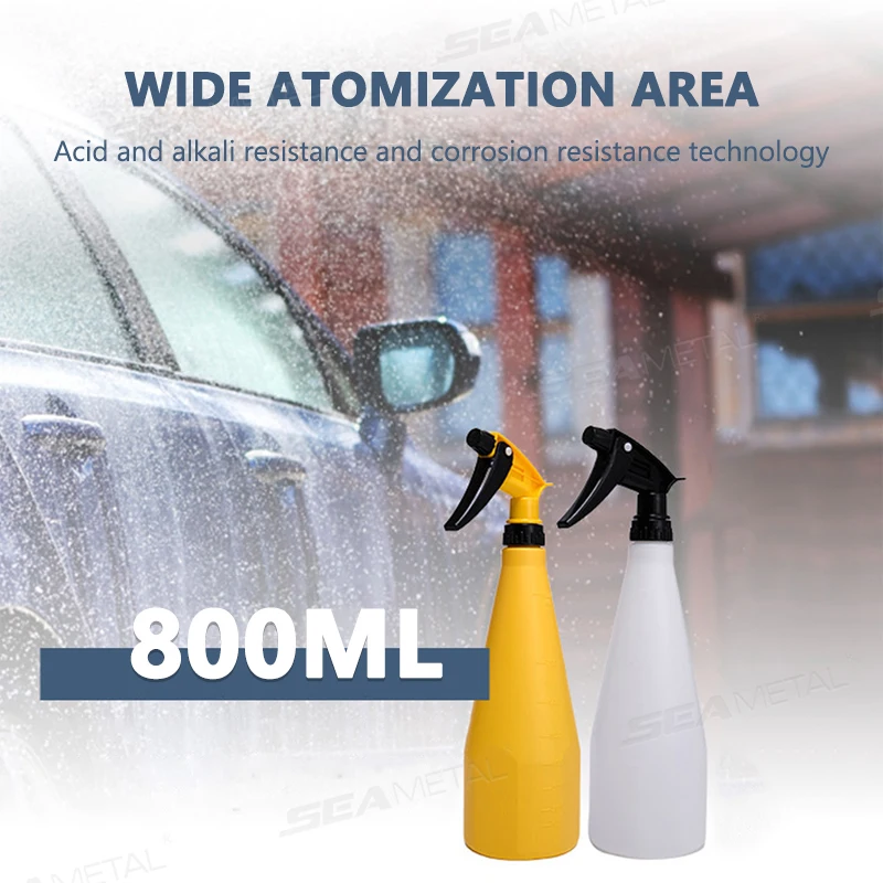 SEAMETAL 800ML Portable Spray Bottle Car Washing Refillable Atomizer Acid and Alkali Resistant Multipurpose Gardening Supplies