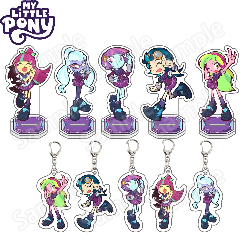 Anime Equestria Girls New 10CM Acrylic Stand keychain Model Figure Cosplay Character Gifts Decoration Accesorios Goods