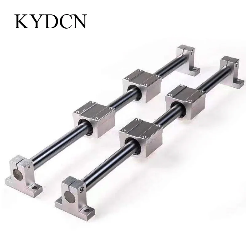 Optical Shaft Guide Linear Shaft Chrome Plated Bearing Steel Linear Rod Shaft O.D. 8MM 10MM 12MM 16MM 200-1450MM 3D Printer CN
