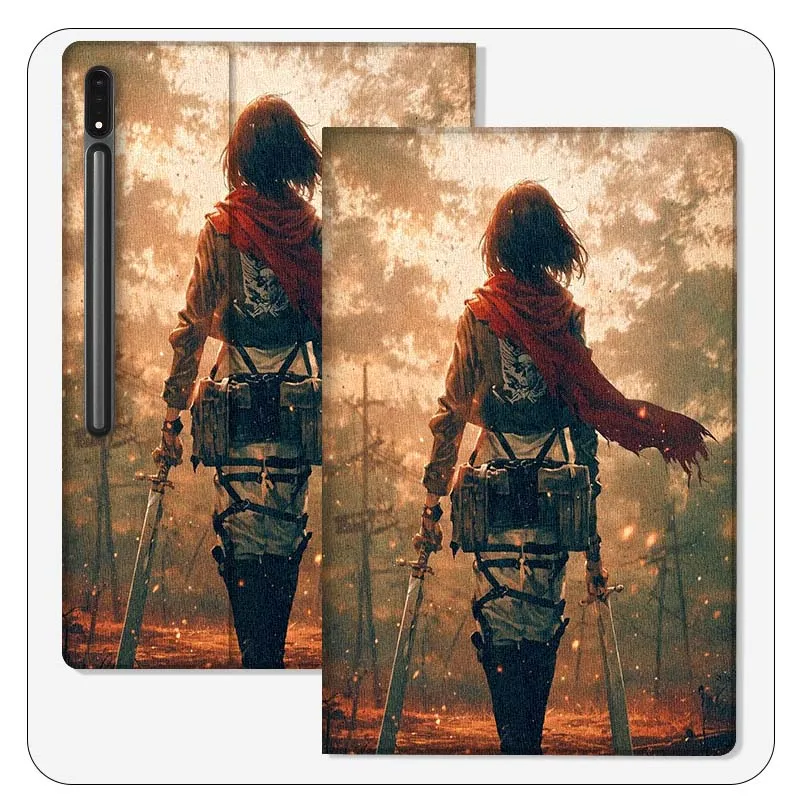 

Attack on Titan Anime Popular For Samsung Galaxy Tab S9 S10 S6 S7 S8 FE Plus Lite Inch Foldable Cover Tablet Case
