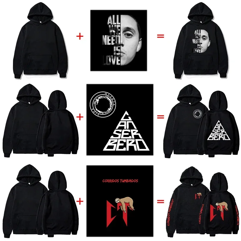 Men's and Women's Hooded Pullover, Customized Team Loose Casual Clothing, Fashionable and Personalized 100% Polyester, - Image 2