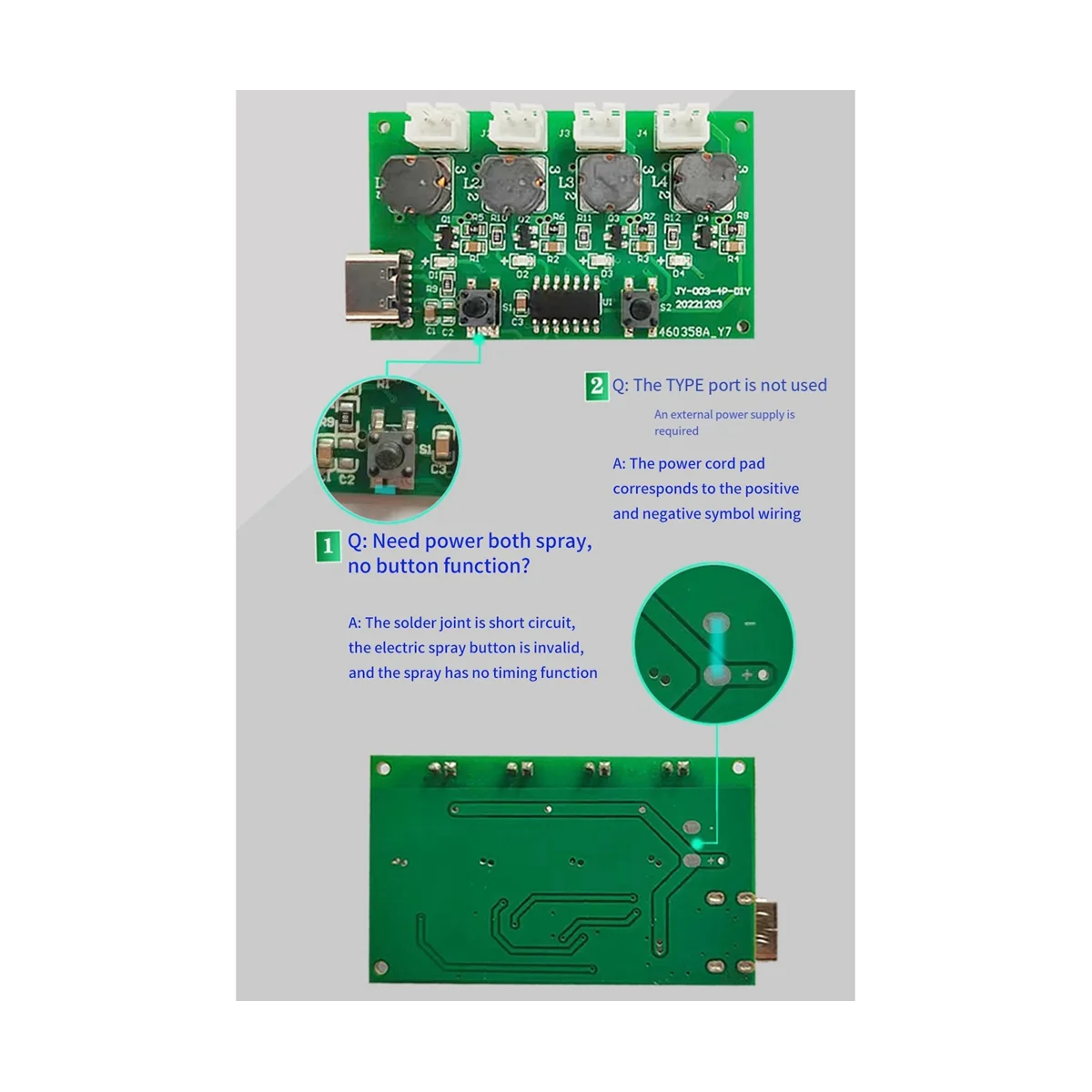 Four-Spray Humidifier Module Humidifier Control Board Atomizer Driver Board Four-Spray Humidifier Module,Set B