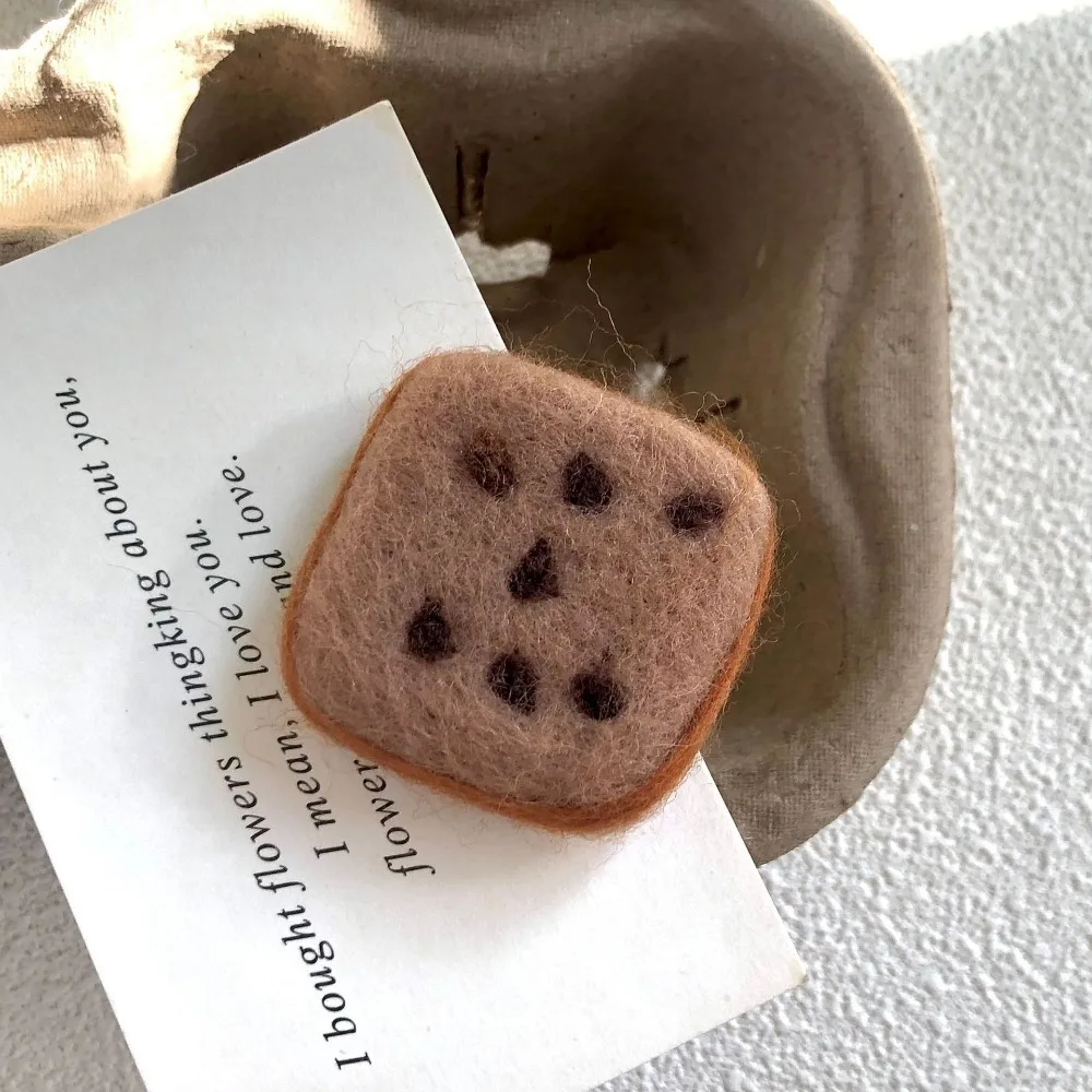 Kawaii Wollfilz Französisches Brot Haarspange Brezel Kreative Croissant Entenschnabel-Clip Süße Niedliche Rosinen-Toast-Haarnadel Streetwear