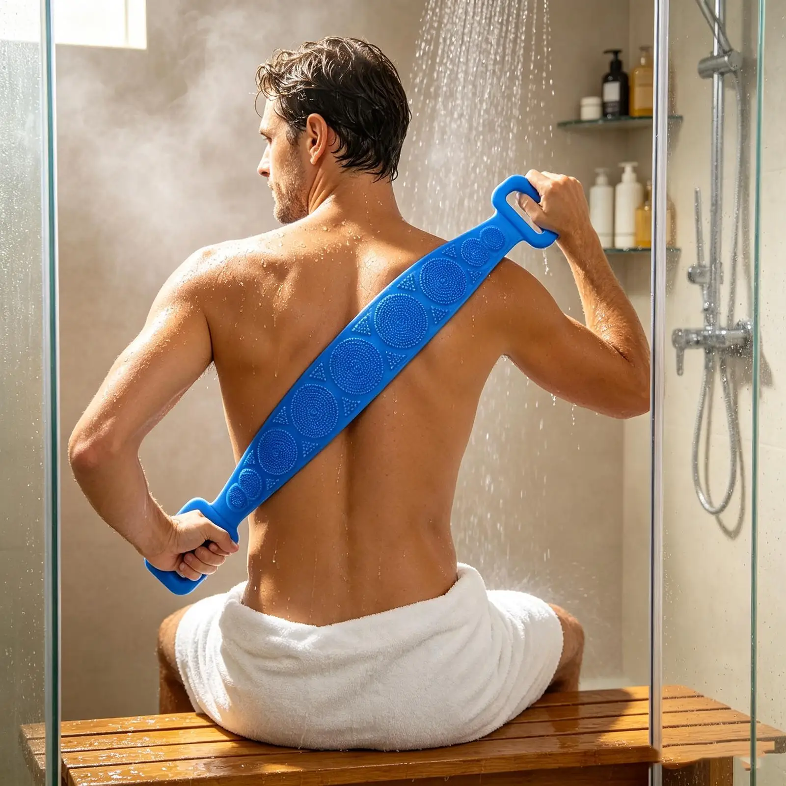 70cm Body Sponge Silicone Brushes Bath Towels Scrubber Rubbing Back Peeling Massage Shower Belt Extended Skin Clean Brushes