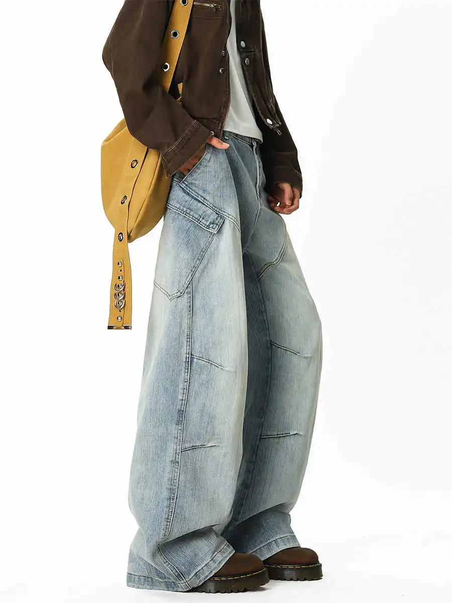 

Женские синие мешковатые джинсы для мам Y2k в стиле Харадзюку, винтажные джинсовые брюки 90-х годов, японский стиль 2000-х годов, джинсы-бойфренды, брюки, одежда оверсайз