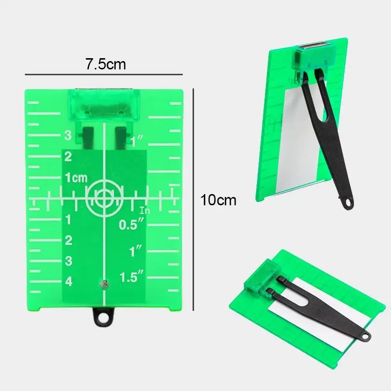 Plastic Lase Target Card Plate 10cmx7cm Inch For Green Red Lase Level For Line Lasers Reflective Magnetic Plate Laser Target